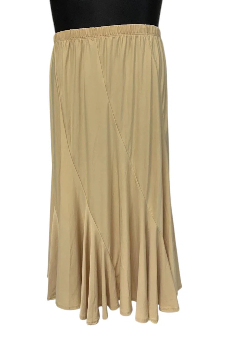 Antthony Women's Design Originals Spiral Seamed Skirt Buttercream - Regular